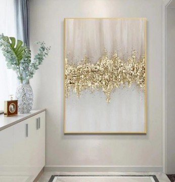  Boho Arte - Textura abstracta de decoración de pared Boho Gold